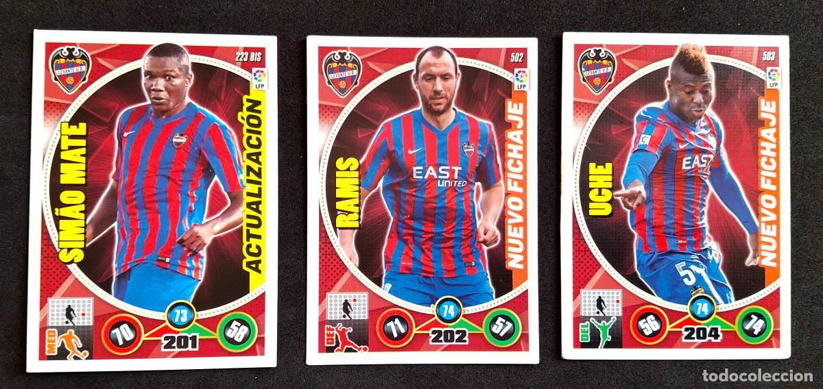 Cromos de f&uacute;tbol: 3 cards Actualizaci&oacute;n y Nuevo Fichaje Levante Adrenalyn XL 2014-2015 14-15