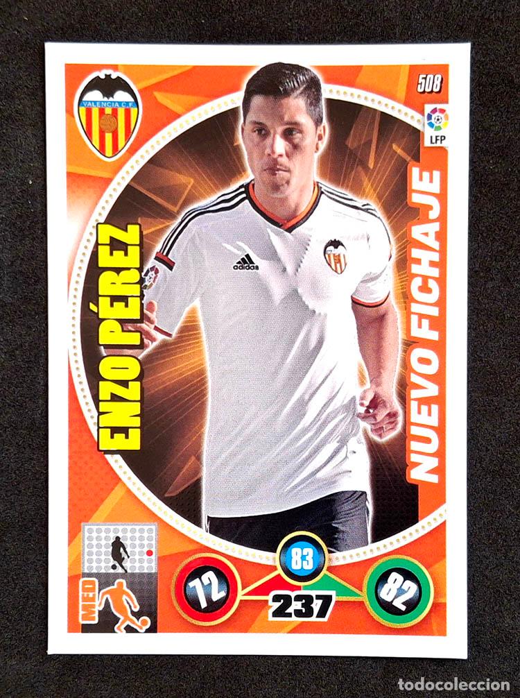 Cromos de f&uacute;tbol: 508 Enzo P&eacute;rez Nuevo Fichaje Valencia Adrenalyn XL 2014-2015 14-15