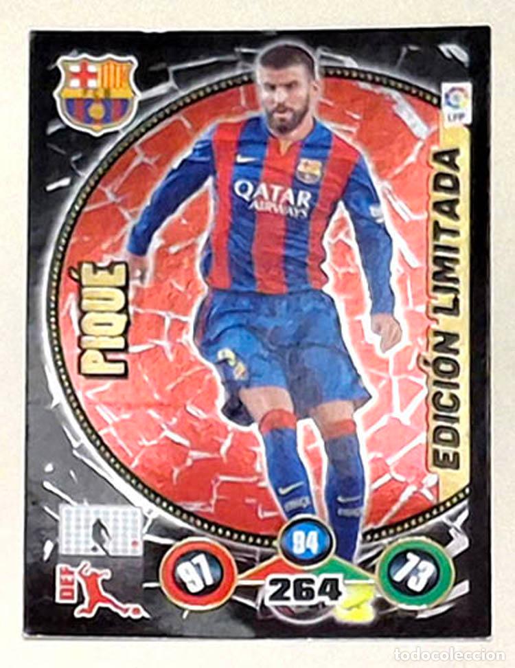 Cromos de f&uacute;tbol: Edici&oacute;n Limitada Piqu&eacute; - F.C. Barcelona Adrenalyn XL 2014-2015 14-15