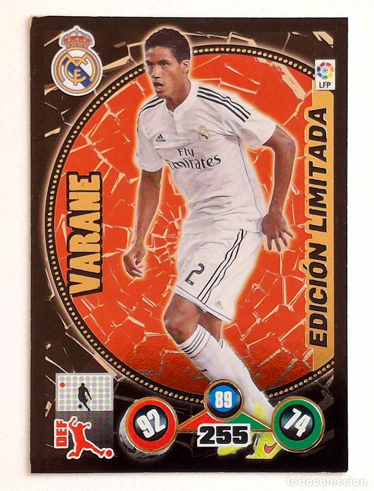 Cromos de f&uacute;tbol: Edici&oacute;n Limitada Varane - Real Madrid Adrenalyn XL 2014-2015 14-15