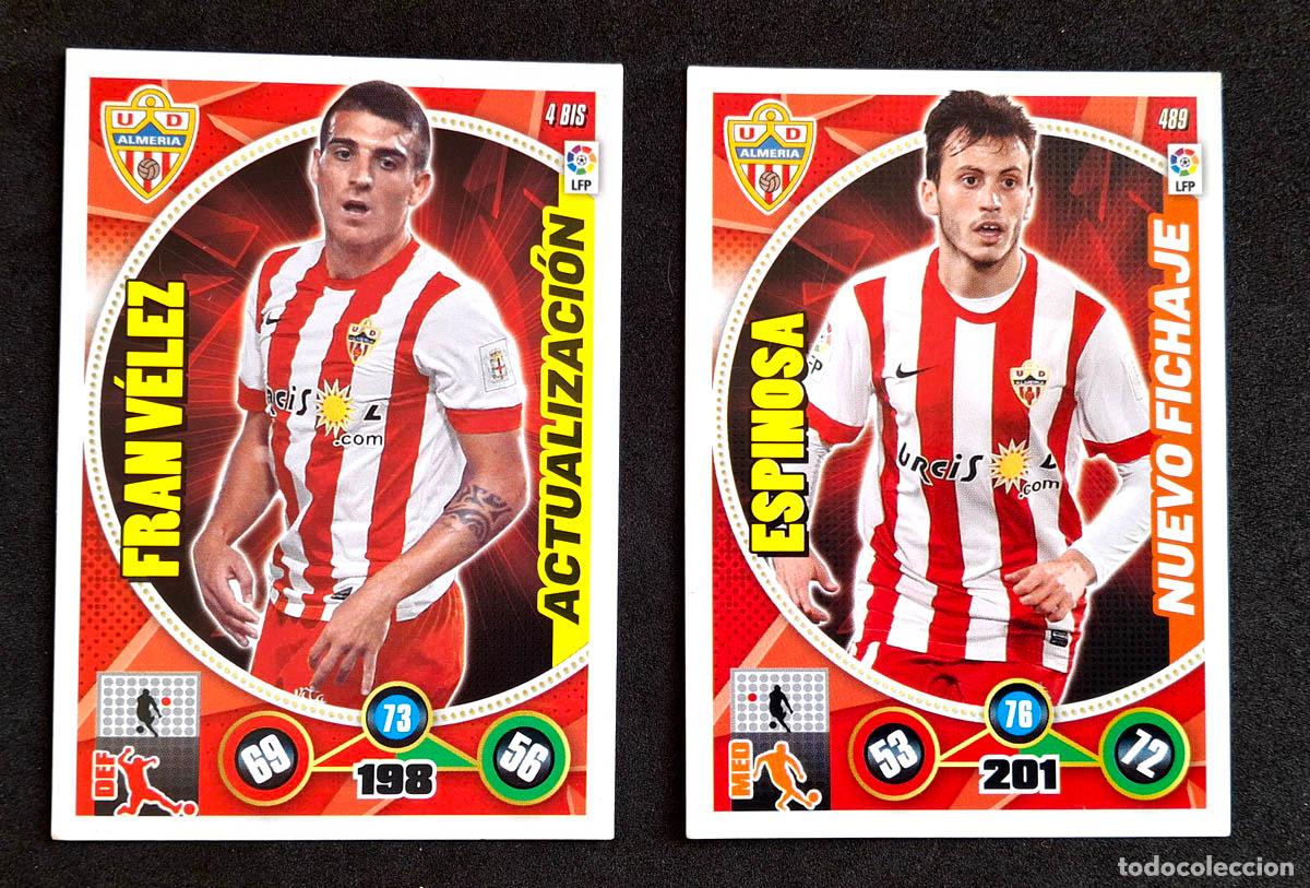 Cromos de f&uacute;tbol: 2 cards Actualizaci&oacute;n y Nuevo Fichaje Almeria Adrenalyn XL 2014-2015 14-15