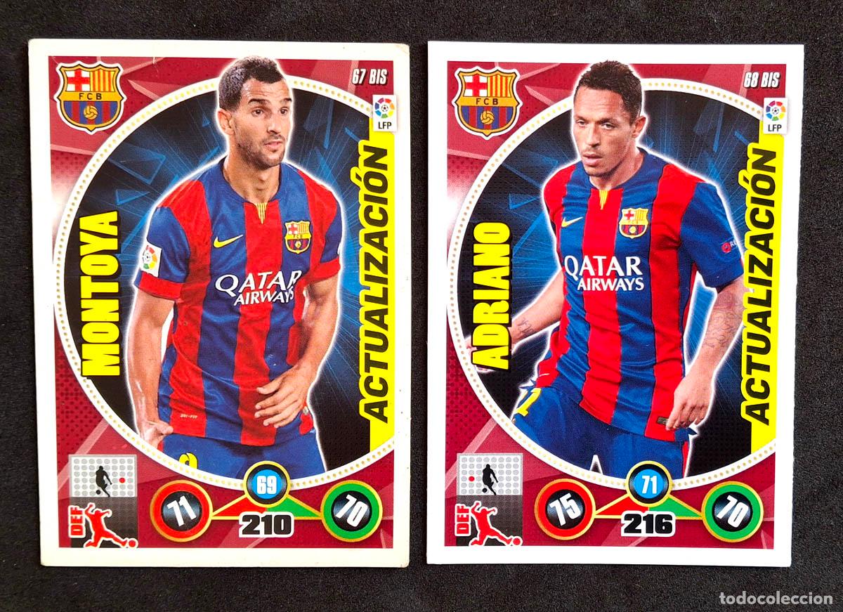 Cromos de f&uacute;tbol: 2 cards Actualizaci&oacute;n Barcelona Adrenalyn XL 2014-2015 14-15