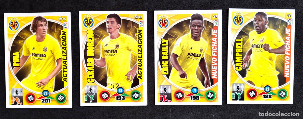 Cromos de f&uacute;tbol: 4 cards Actualizaci&oacute;n y Nuevo Fichaje Villarreal Adrenalyn XL 2014-2015 14-15