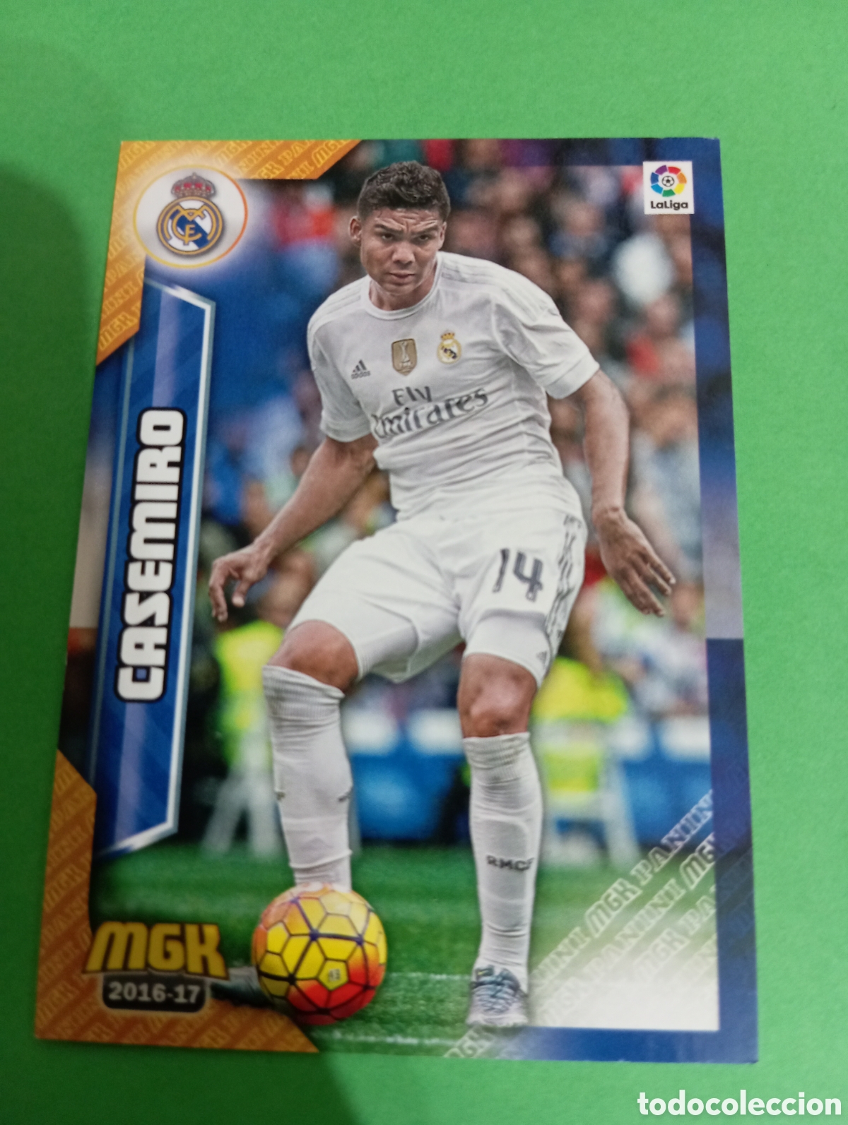 Cromos de f&uacute;tbol: Casemiro Real Madrid n&deg;336 / PANINI MEGACRACKS 2016/2017