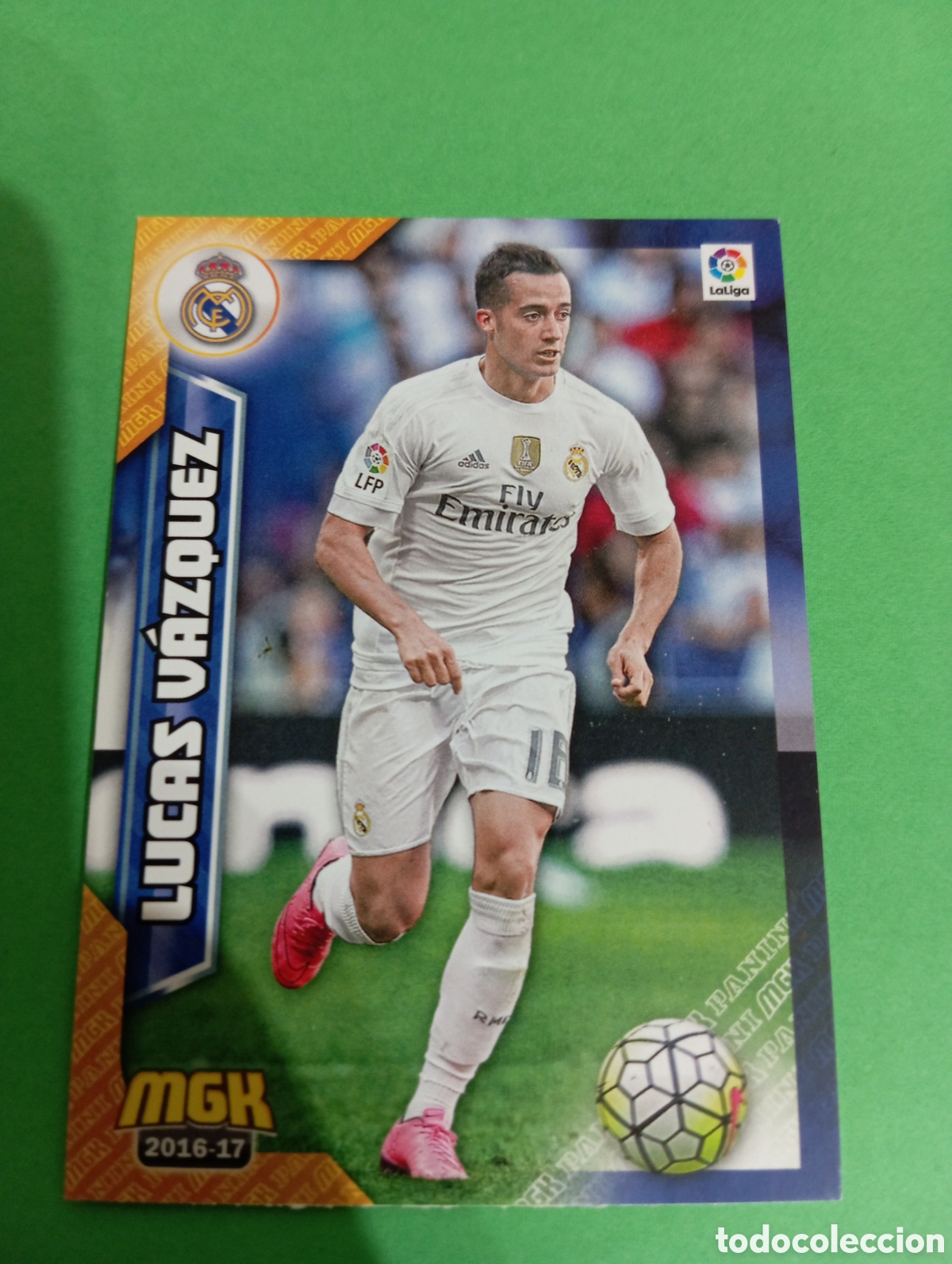 Cromos de f&uacute;tbol: Lucas V&aacute;zquez Real Madrid n&deg;343 / PANINI MEGACRACKS 2016/2017