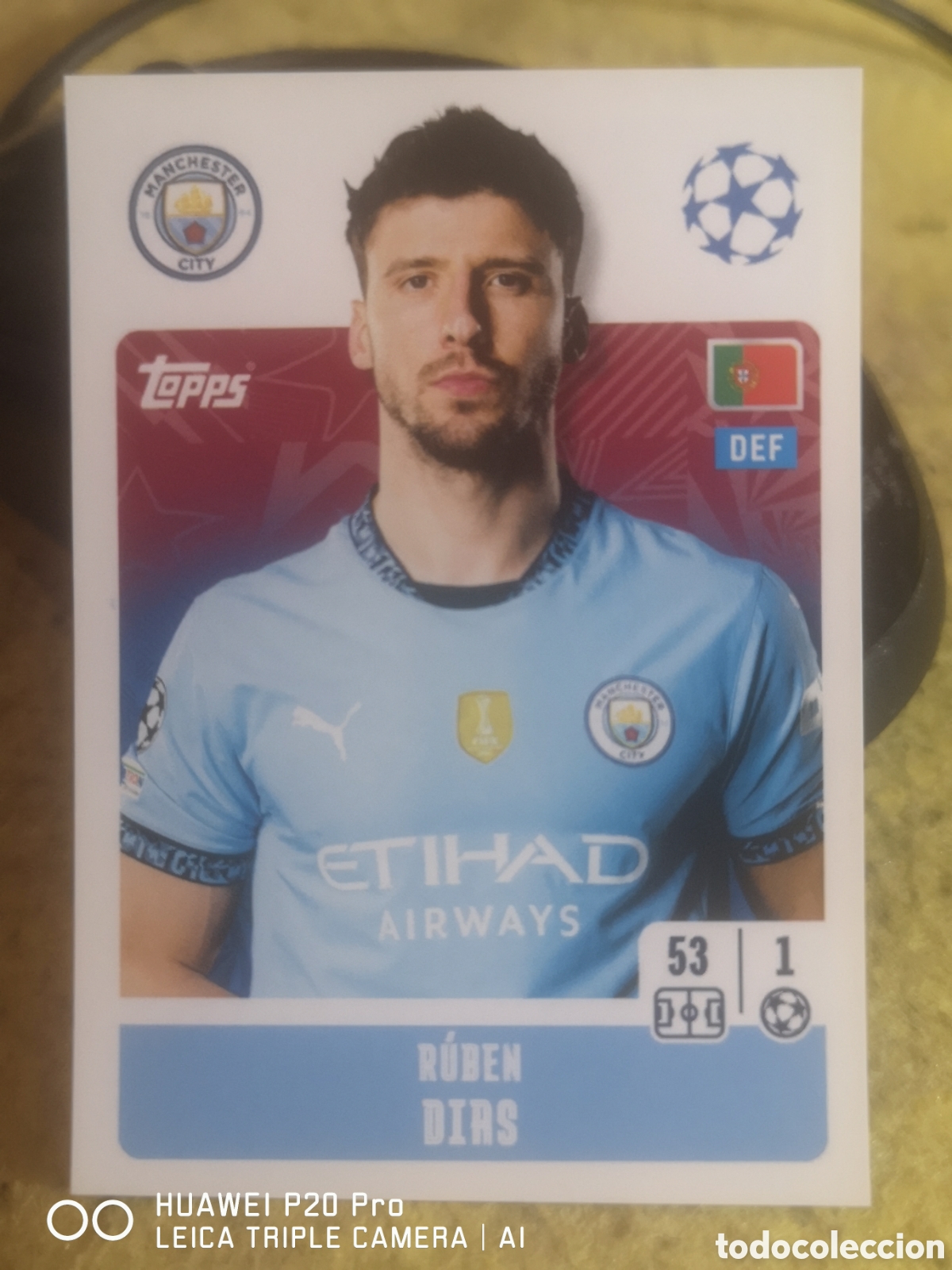 Cromos de f&uacute;tbol: CHAMPIONS LEAGUE 2024 25 RUBEN DIAS 274