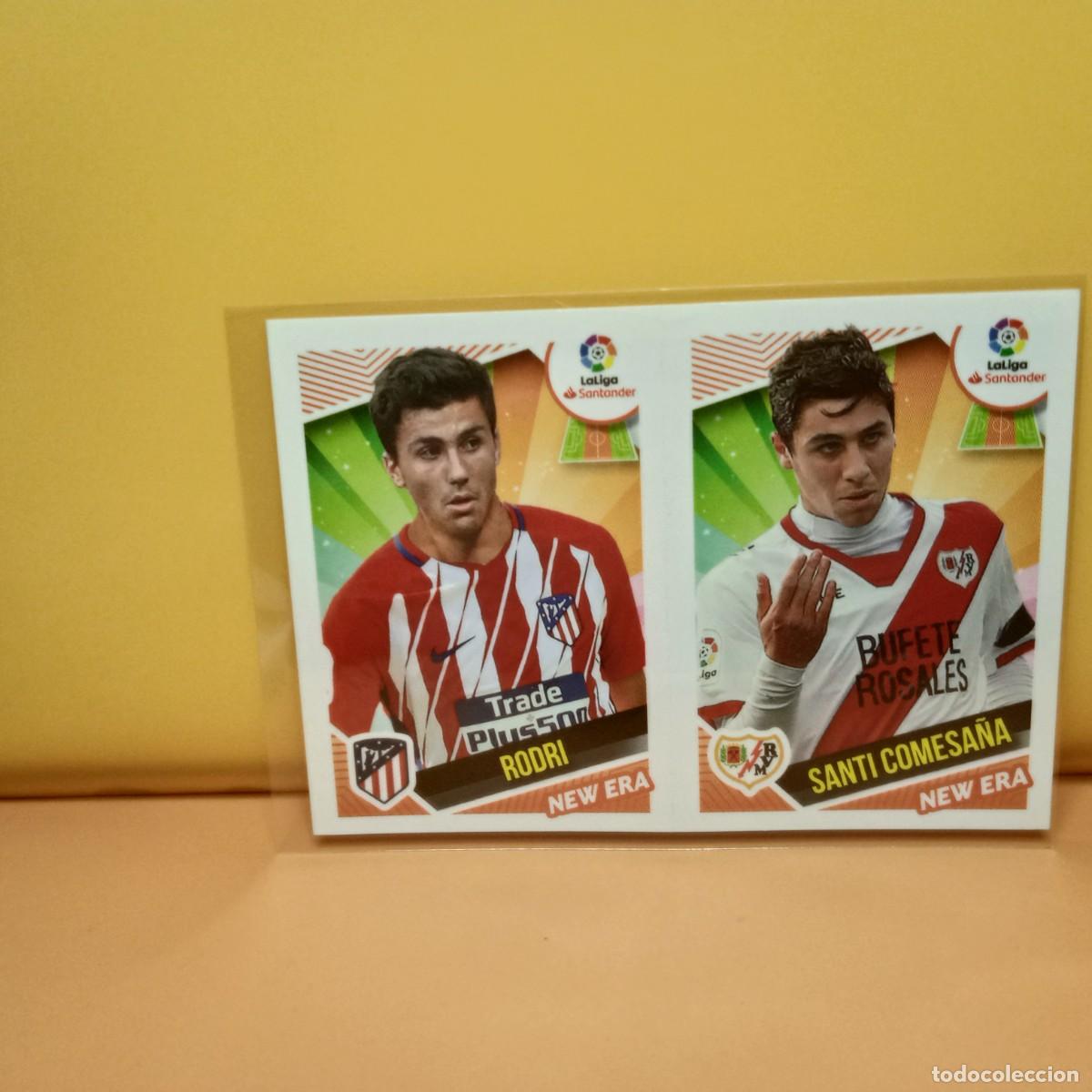 Fu&szlig;ball-Sticker: EDICIONES ESTE 2018 2019 18 19 NEW ERA 14 RODRI/SANTI COMESA&Ntilde;A ATL DE MADRID/R.VALLECANO
