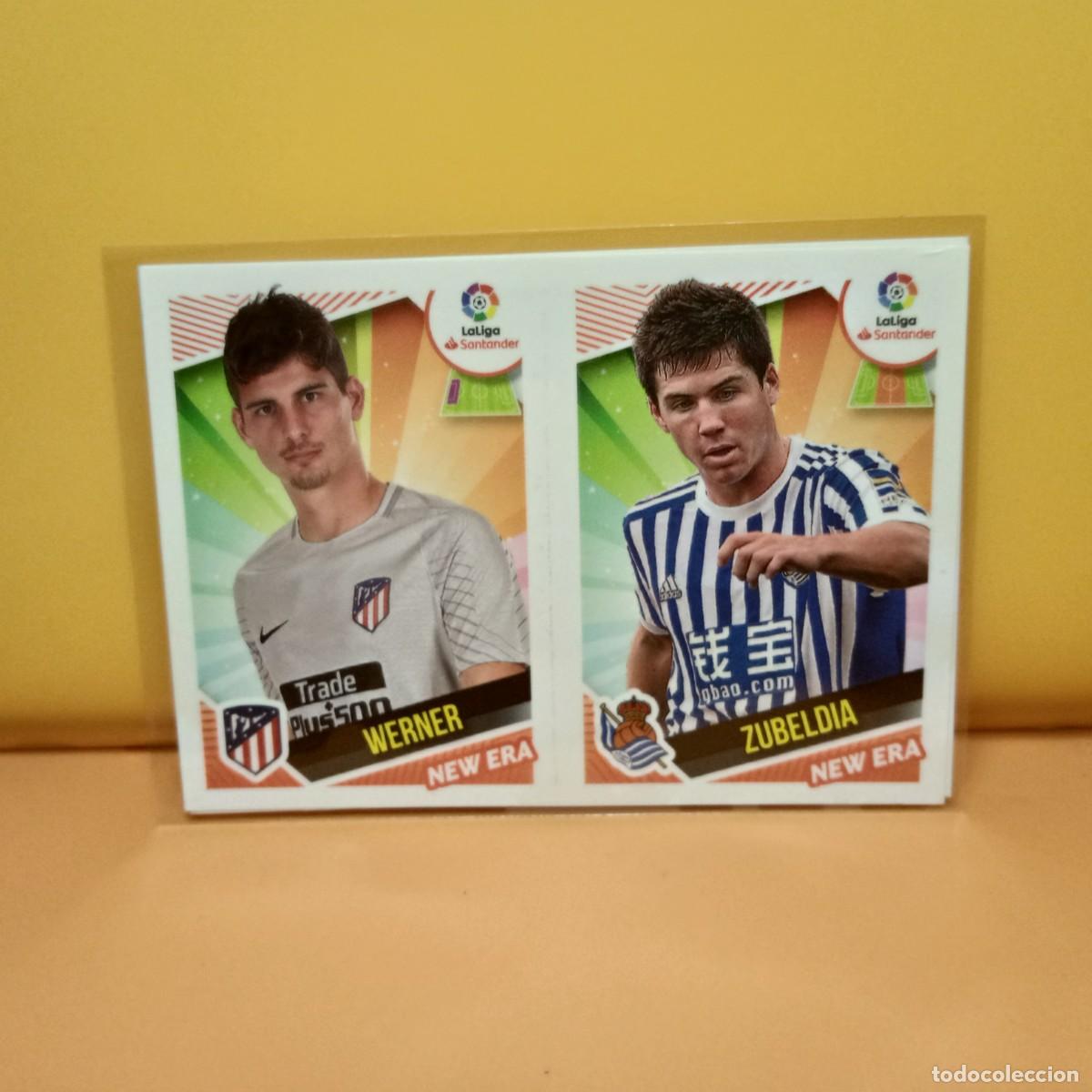 Fu&szlig;ball-Sticker: EDICIONES ESTE 2018 2019 18 19 NEW ERA 16 WERNER/ZUBELDIA A MADRID/R.SOCIEDAD