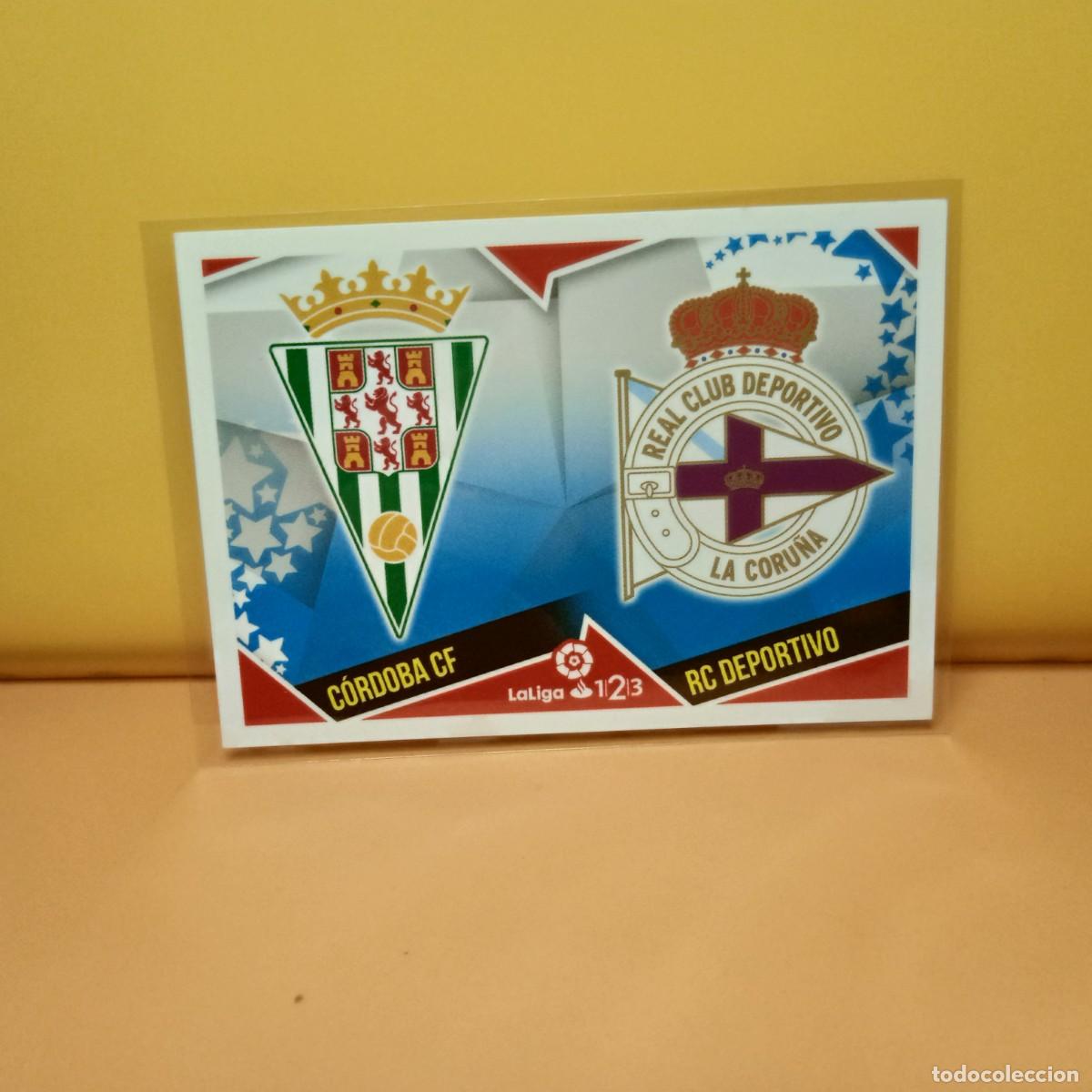 Fu&szlig;ball-Sticker: EDICIONES ESTE 2018 2019 18 19 (LIGA 1.2,3) ESCUDOS 3 C&Oacute;RDOBA CF, DEPORTIVO LA CORU&Ntilde;A
