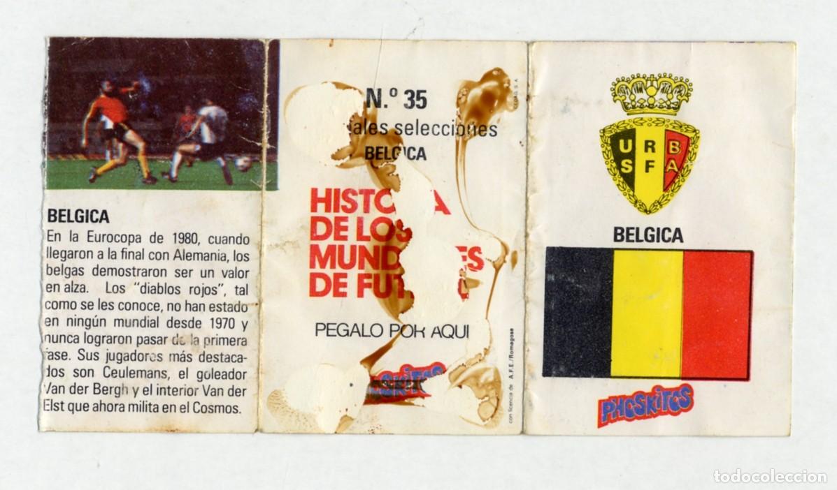 Cromos de f&uacute;tbol: HISTORIA DE LOS MUNDIALES DE FUTBOL - PHOSKITOS / N&ordm; 35 B&Eacute;LGICA