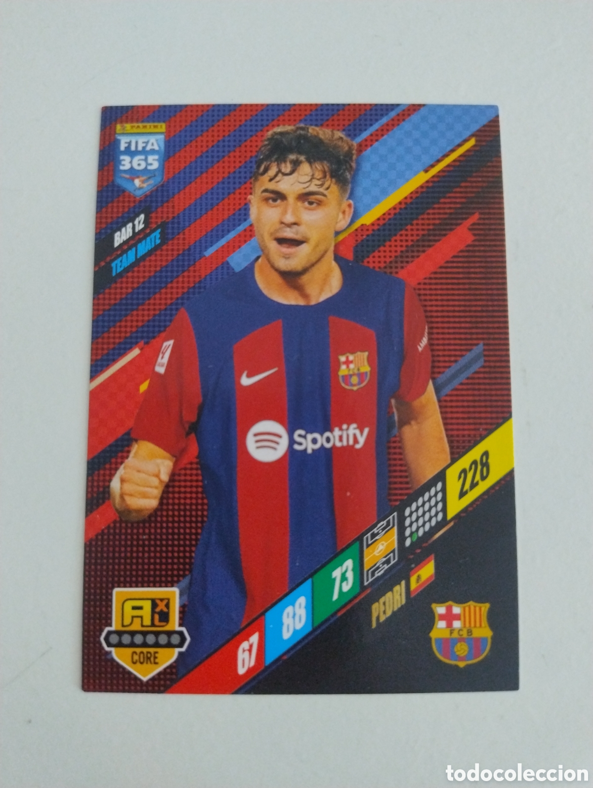 Cromos de f&uacute;tbol: BAR 12 - Pedri - Barcelona - Adrenalyn XL FIFA 365 2024