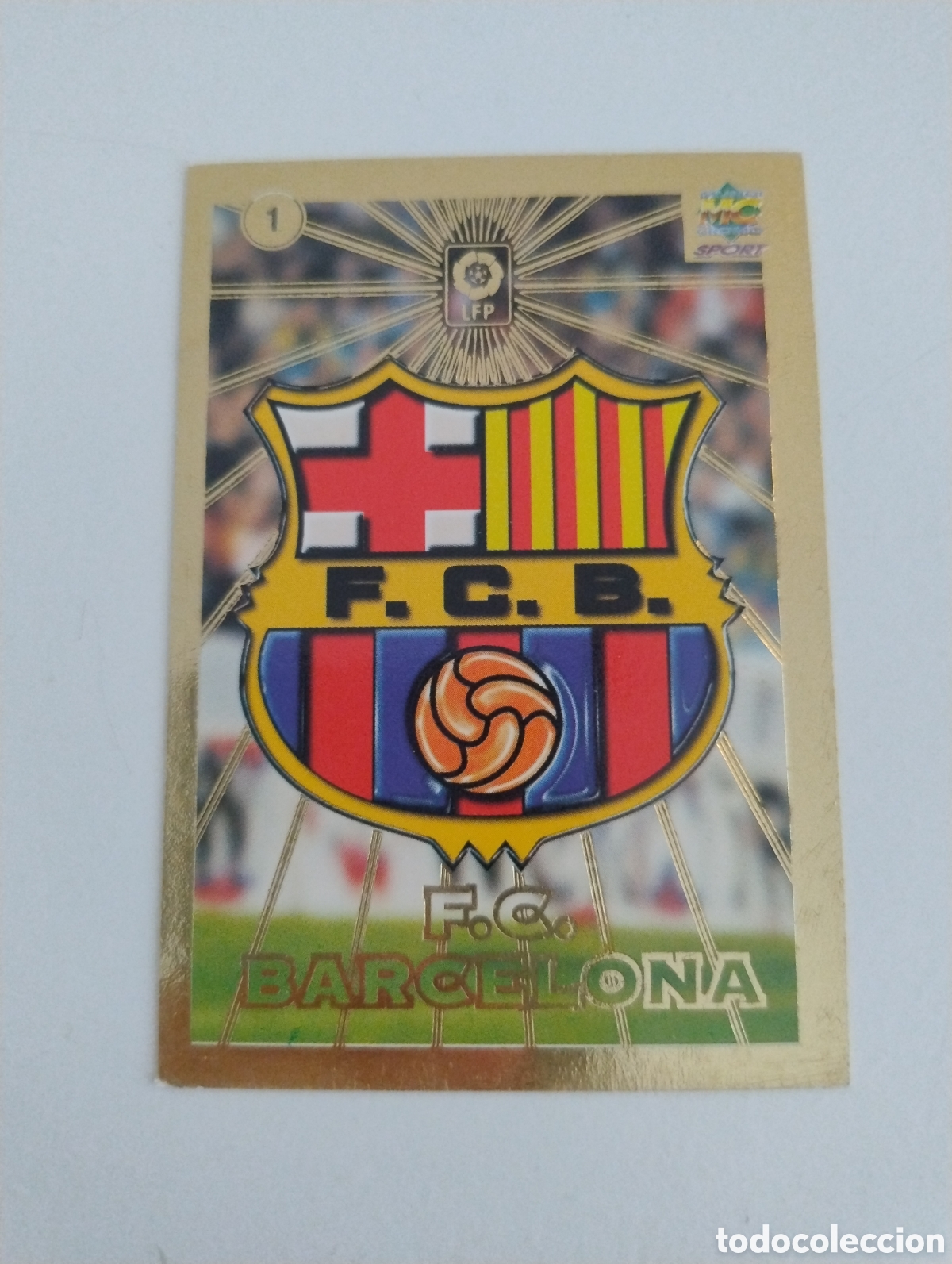 Cromos de Futebol: 1 - Escudo - Barcelona - Mundicromo Liga 98 - 99