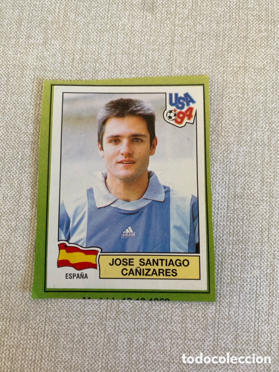 Cromos de f&uacute;tbol: Cromo panini mundial USA 94 n&uacute;mero 205 Ca&ntilde;izares - Sticker album world cup 1994