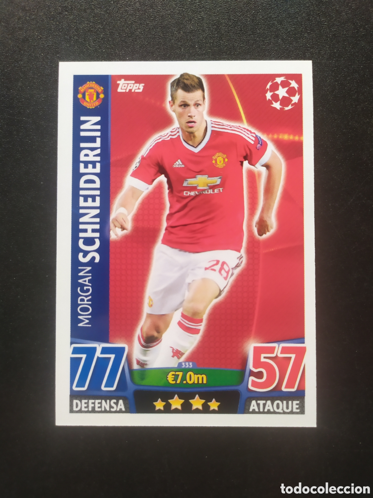 Cromos de f&uacute;tbol: UEFA Champions match attax topps 2015 2016 15 16 Schneiderlin n&deg; 333 Manchester United