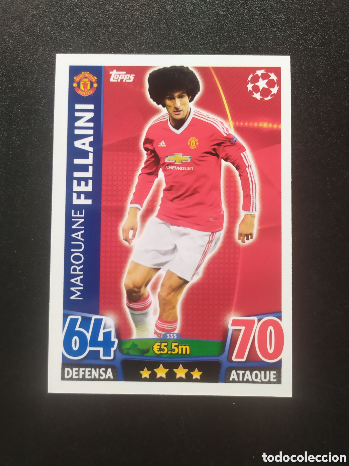Cromos de f&uacute;tbol: UEFA Champions match attax topps 2015 2016 15 16 Fellaini n&deg; 335 Manchester United