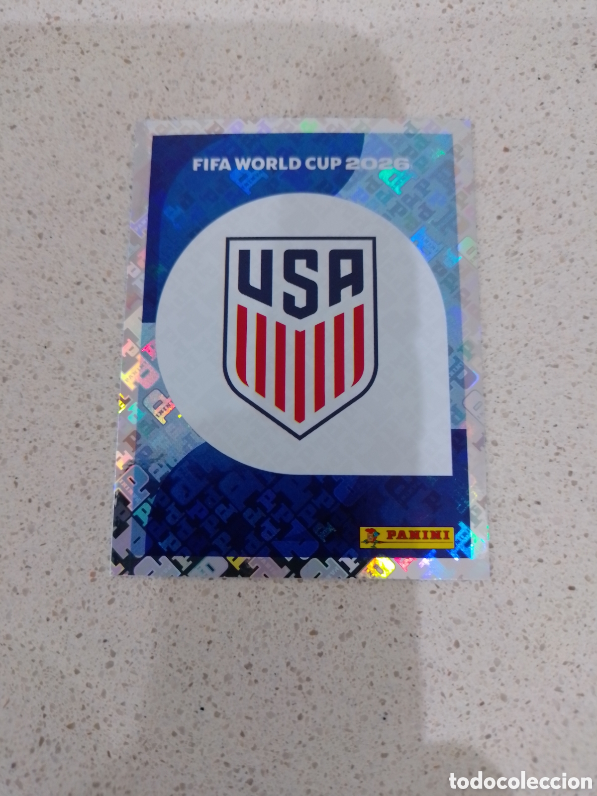 Cromos de f&uacute;tbol: CROMO NUMERO 1 ESCUDO USA. MUNDIAL 2026. PANINI.