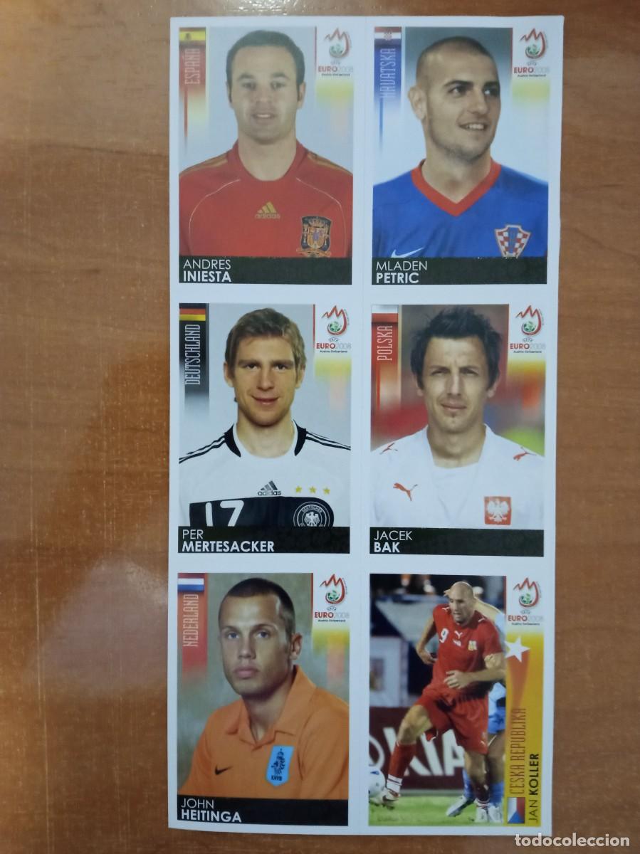 Cromos de f&uacute;tbol: LAMINA CON 6 CROMOS EURO 2008 PANINI