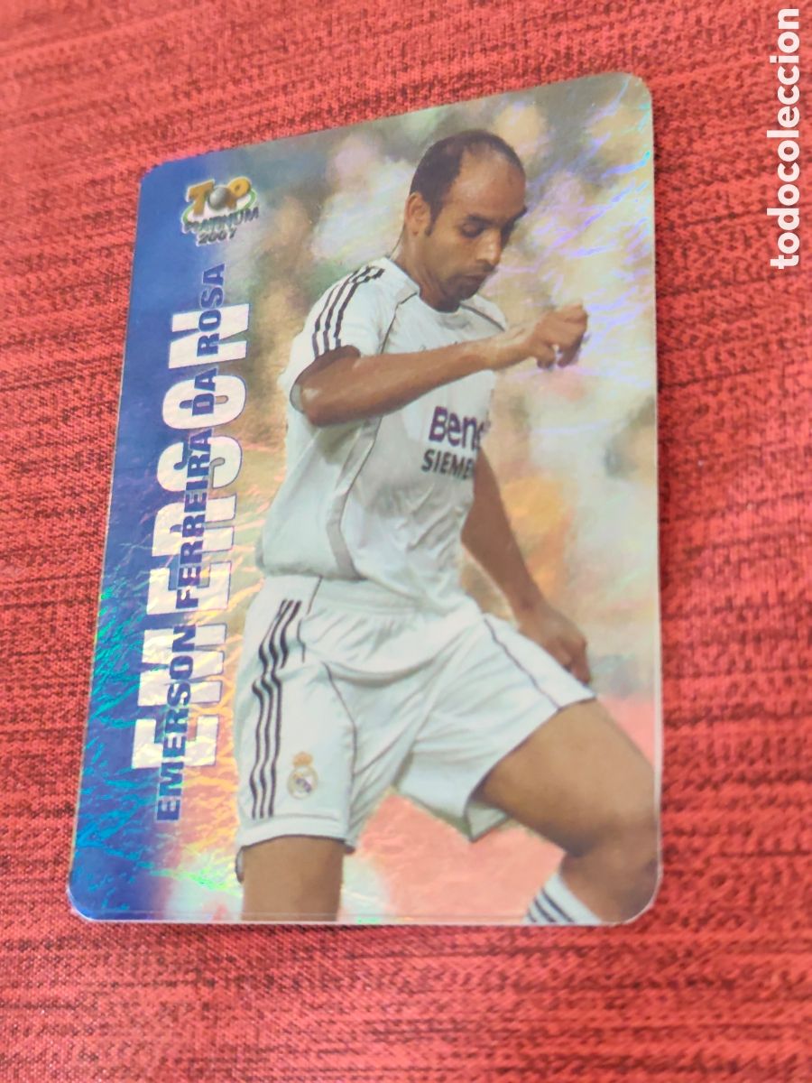 Cromos de f&uacute;tbol: 722 EMERSON REAL MADRID JASPEADO TOP PLATINUM MUNDICROMO 2006 2007