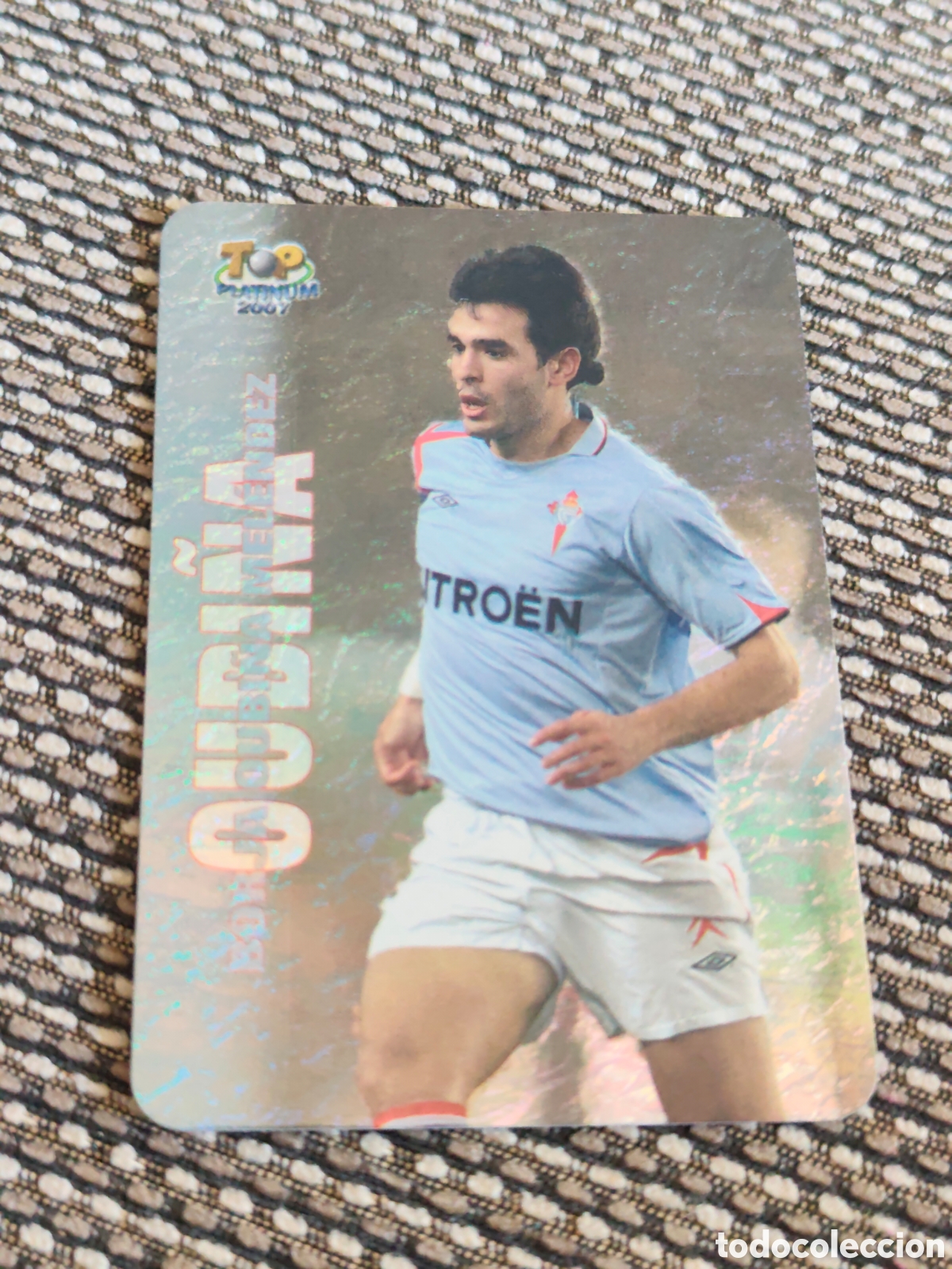 Cromos de f&uacute;tbol: 723 OUBI&Ntilde;A CELTA DE VIGO JASPEADO TOP PLATINUM MUNDICROMO 2006 2007