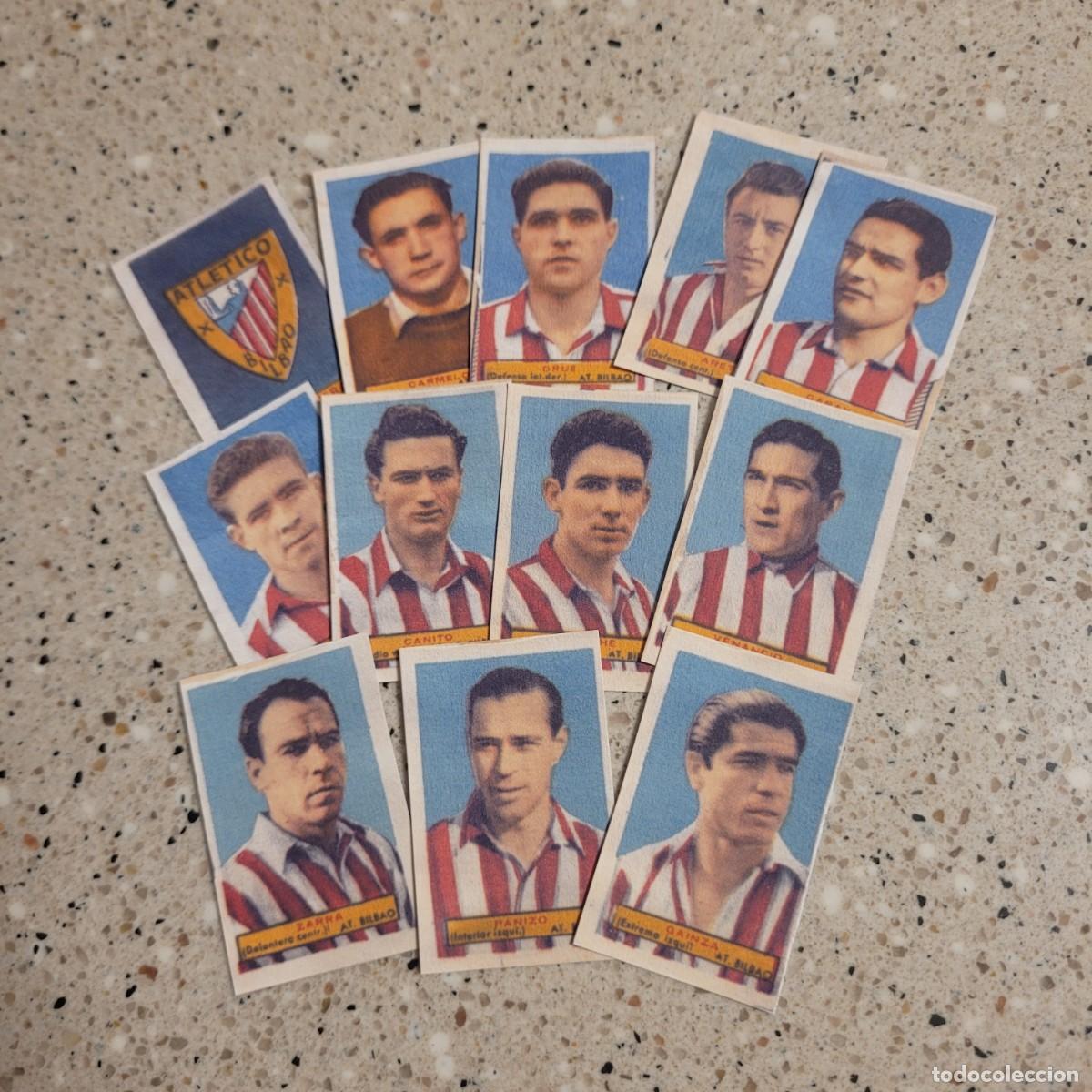 Cromos de f&uacute;tbol: EQUIPO AT, BILBAO COMPLETO CAMPEONES 1953. LEER COMENTARIOS