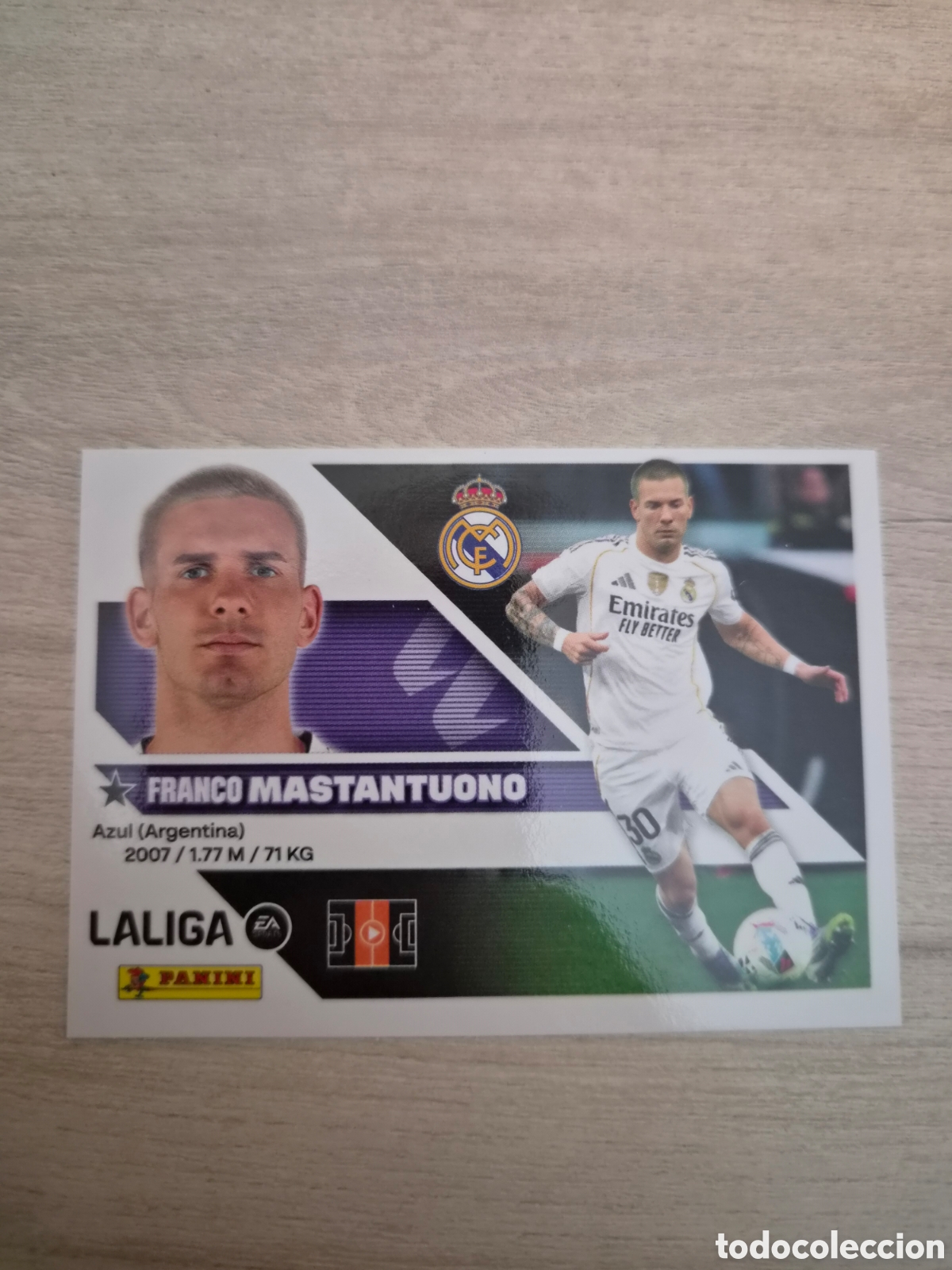 Cromos de f&uacute;tbol: N&deg;16A Real Madrid Mastantuono Liga Este 26/27