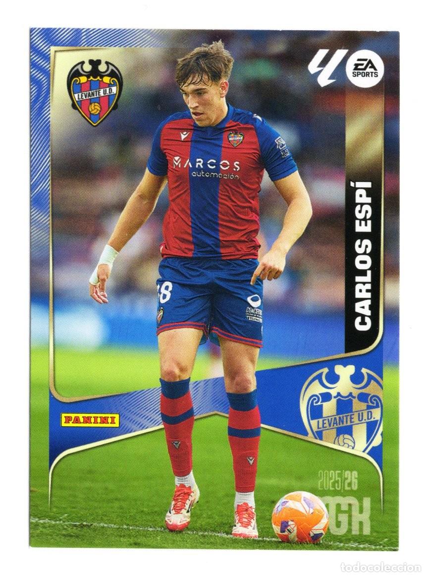 Cromos de f&uacute;tbol: 215 CARLOS ESP&Iacute; LEVANTE MEGACRACKS 25 26 2025 2026 PANINI