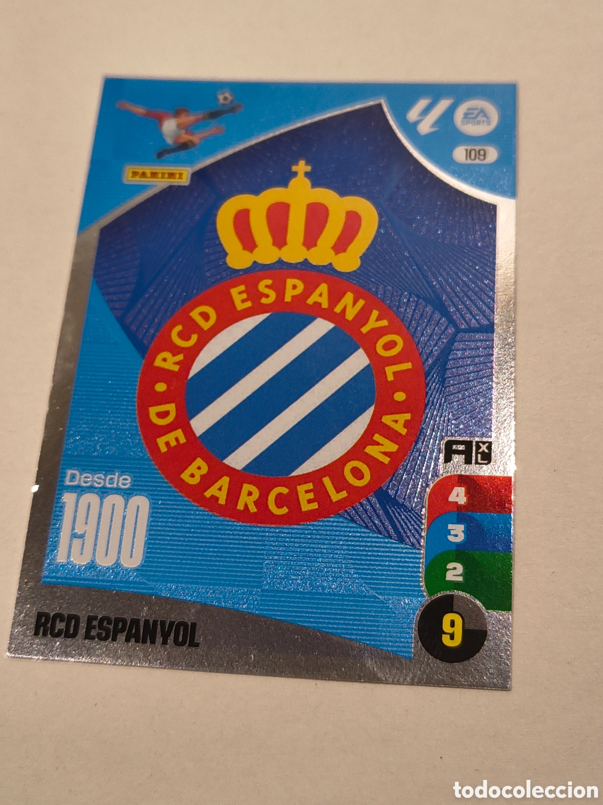 Cromos de f&uacute;tbol: ADRENALYN XL 2024-25 CROMO 109, ESCUDO RCD ESPANYOL
