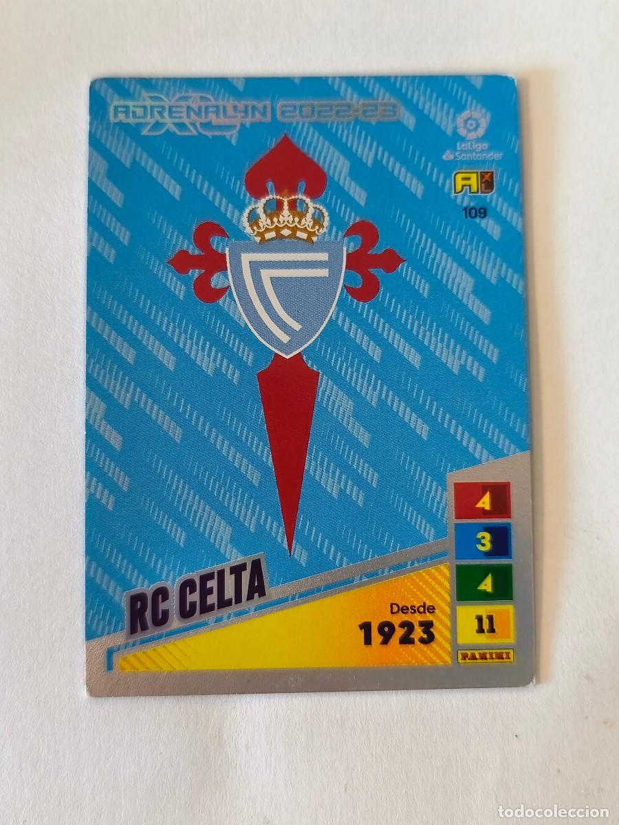 Cromos de f&uacute;tbol: CROMO ADRENALYN LIGA SANTANDER 2022 2023 ESCUDO No 109 RC CELTA