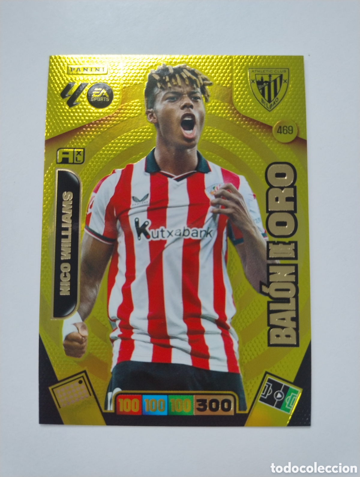 Cromos de f&uacute;tbol: 469 - Nico Williams - Athletic Bilbao - Adrenalyn XL Liga 2025 - 2026 Bal&oacute;n de Oro