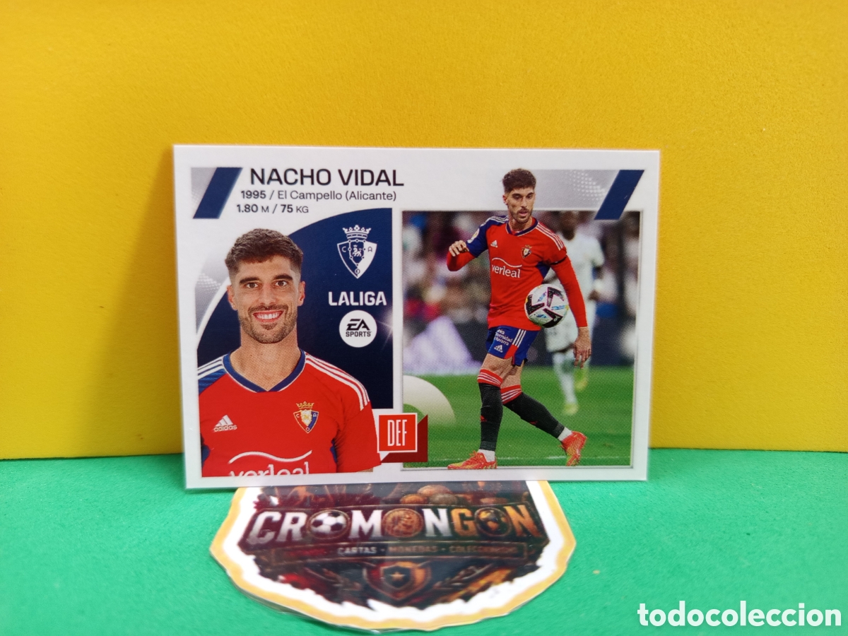 Football Stickers: ❇️ CROMO ⚽ NACHO VIDAL OSASUNA TEMPORADA 23 24 2023 2024 LIGA ESTE PANINI SIN PEGAR❇️