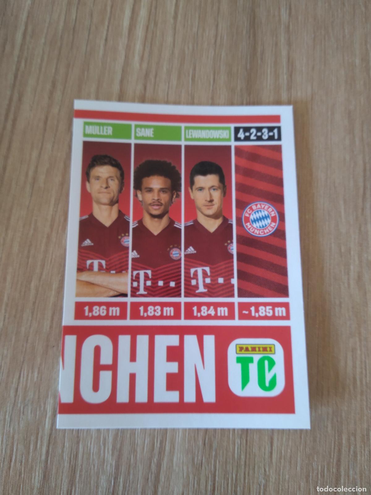 Cartes &agrave; collectionner de Football: 236 MULLER SANE LEWANDOWSKI BAYERN MUNICH CROMO FUTBOL PANINI TOP CLASS 2022 STICKER