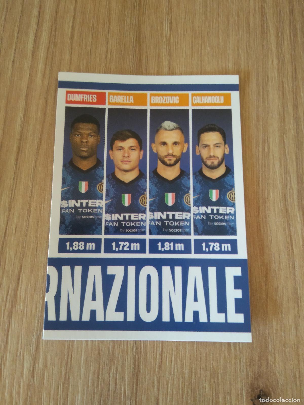 Cartes &agrave; collectionner de Football: 283 DUMFRIES BARELLA BROZOVIC CALHANOGLU INTER MILAN CROMO FUTBOL PANINI TOP CLASS 2022 STICKER