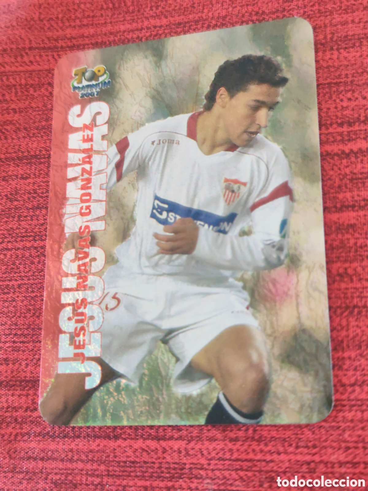 Cromos de f&uacute;tbol: 734 JES&Uacute;S NAVAS SEVILLA JASPEADO TOP PLATINUM MUNDICROMO 2006 2007