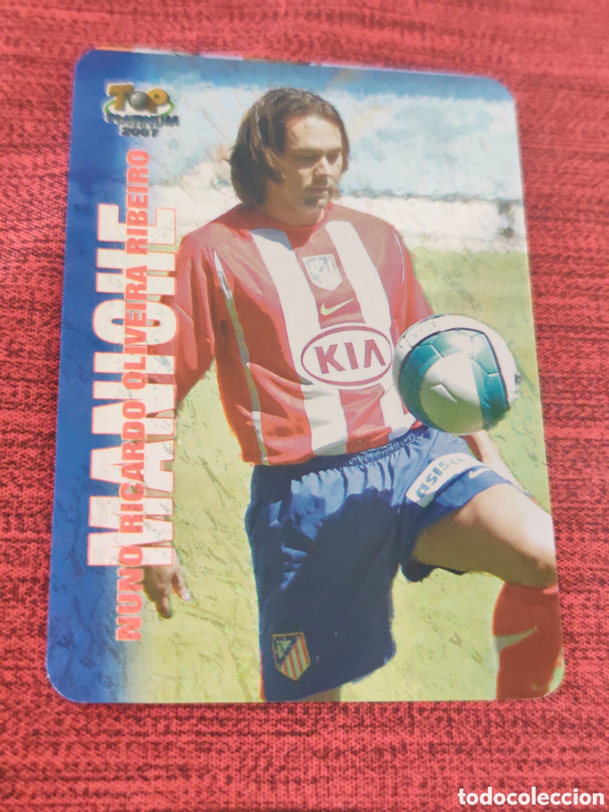 Cromos de f&uacute;tbol: 737 MANICHE ATL&Eacute;TICO MADRID JASPEADO TOP PLATINUM MUNDICROMO 2006 2007