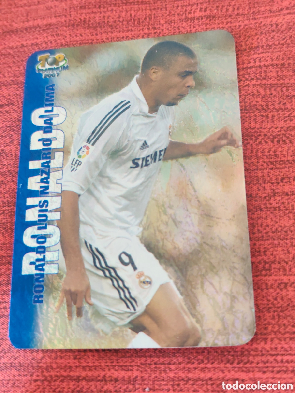 Cromos de f&uacute;tbol: 758 RONALDO REAL MADRID JASPEADO TOP PLATINUM MUNDICROMO 2006 2007