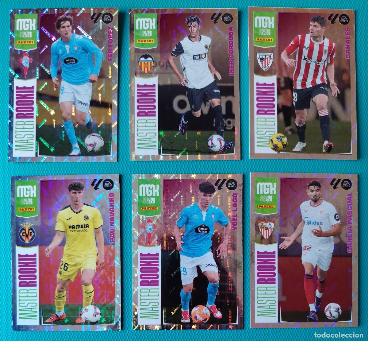 Cromos de f&uacute;tbol: 6 CROMOS MEGACRACKS - MASTER ROOKIE - TEMPORADA 2025 / 26 - NUEVOS - 024RFV