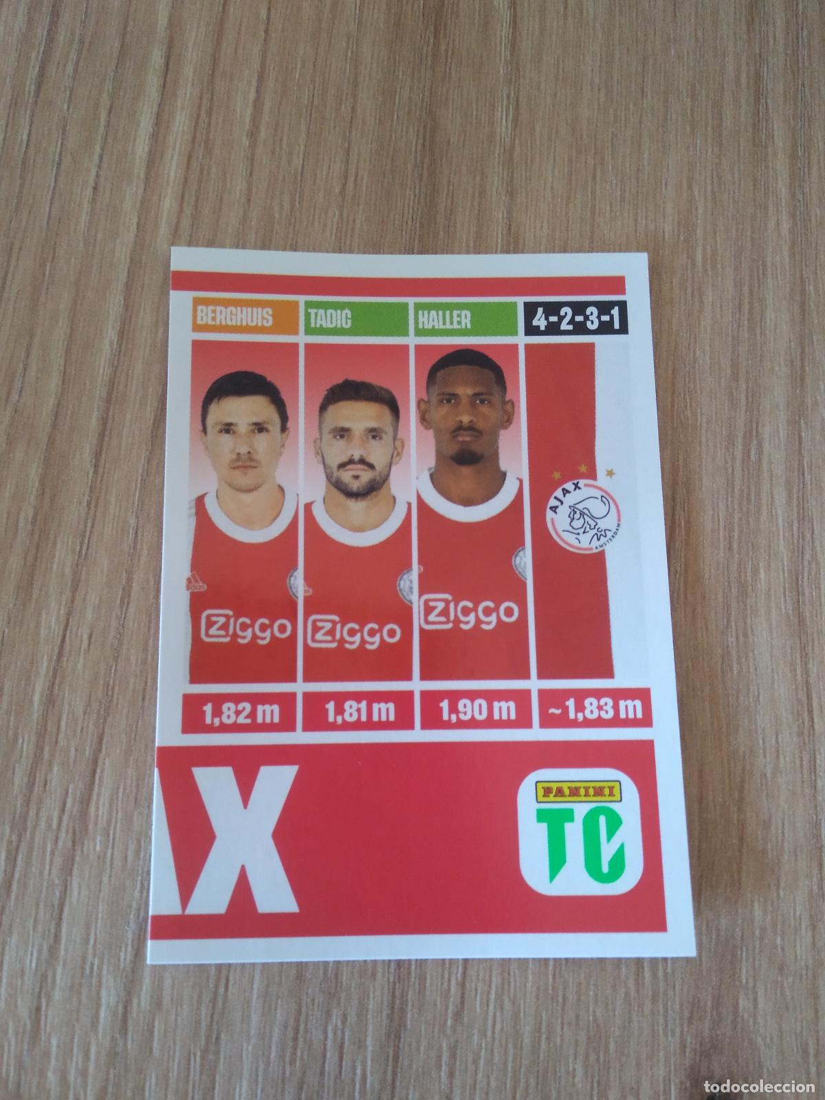 Cromos de Futebol: 332 BERGHUIS TADIC HALLER AJAX CROMO FUTBOL PANINI TOP CLASS 2022 STICKER