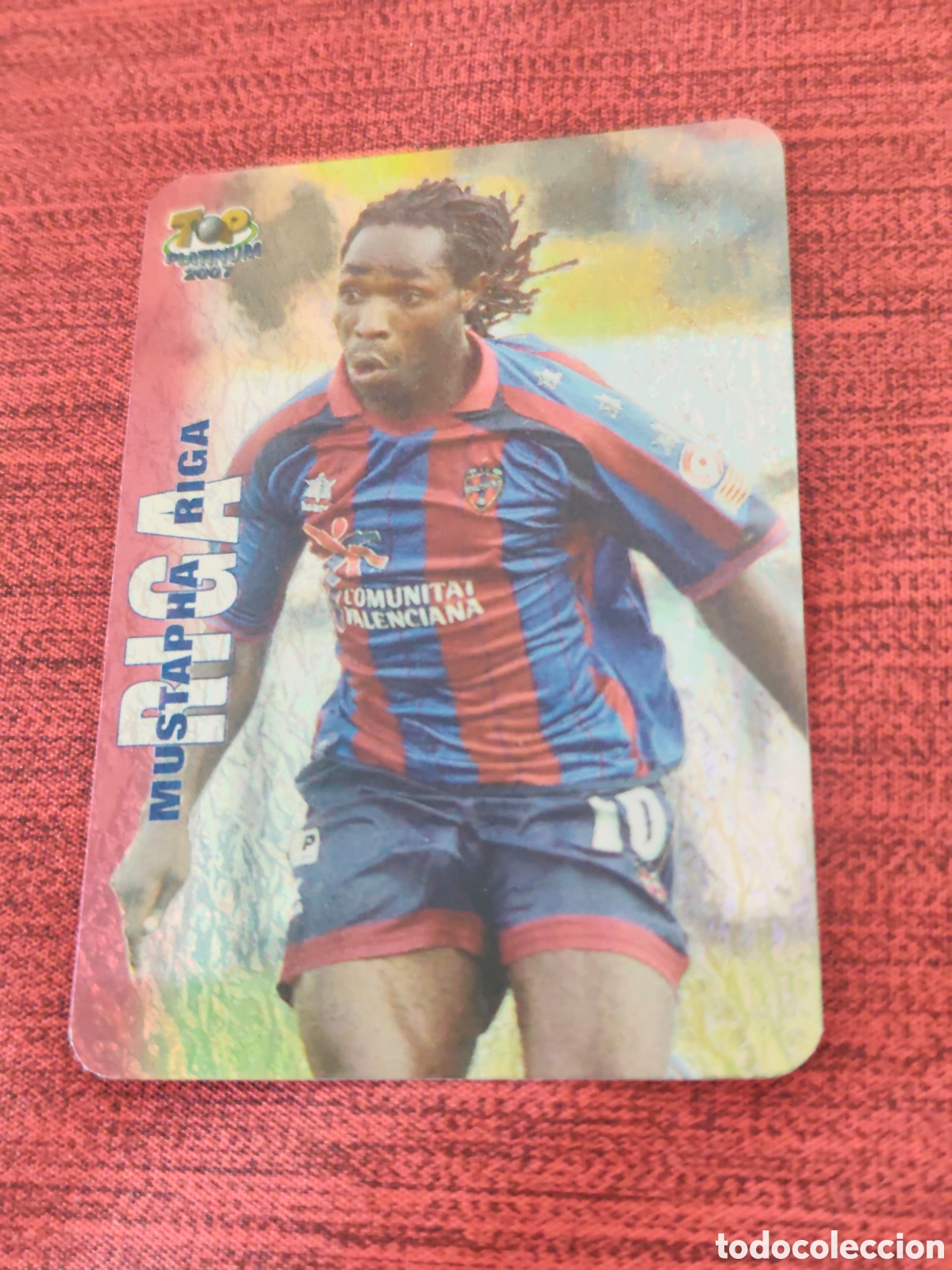 Cromos de f&uacute;tbol: 765 RIGA LEVANTE JASPEADO TOP PLATINUM MUNDICROMO 2006 2007
