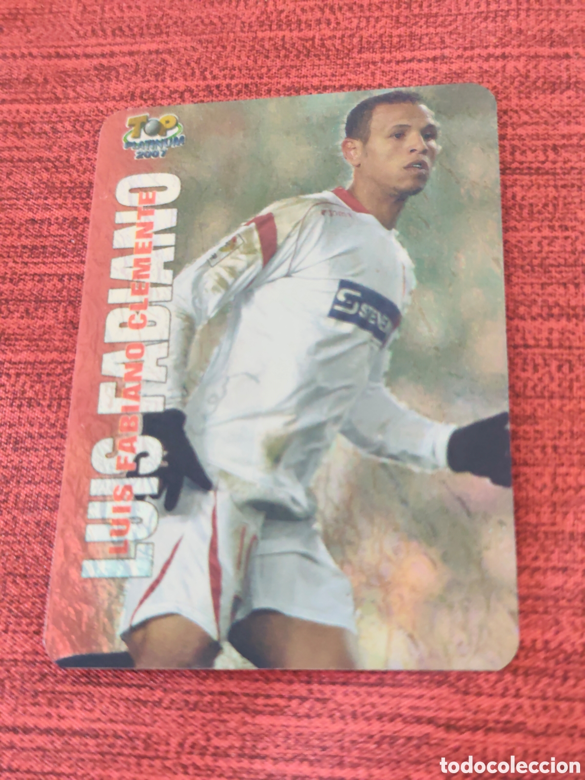 Cromos de f&uacute;tbol: 760 LUIS FABIANO SEVILLA JASPEADO TOP PLATINUM MUNDICROMO 2006 2007