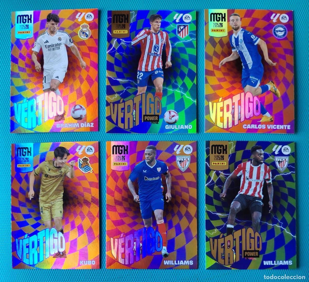 Cromos de f&uacute;tbol: 6 CROMOS MEGACRACKS - VERTIGO - TEMPORADA 2025 / 26 - NUEVOS - 023RFD