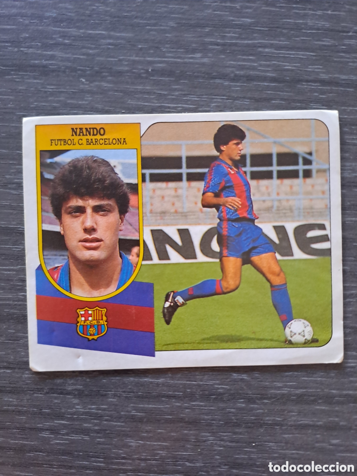 Cromos de f&uacute;tbol: LIGA ESTE 91-92 SERNA ADHESIVO SIN PEGAR Cromo original ADHESIVO de SERNA, jugador del FC Barcelona