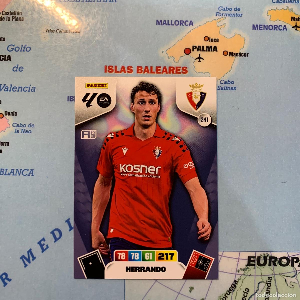 Cromos de f&uacute;tbol: Herrando n&uacute;mero 241 de Osasuna cromo adrenalyn XL 25-26 2025-2026