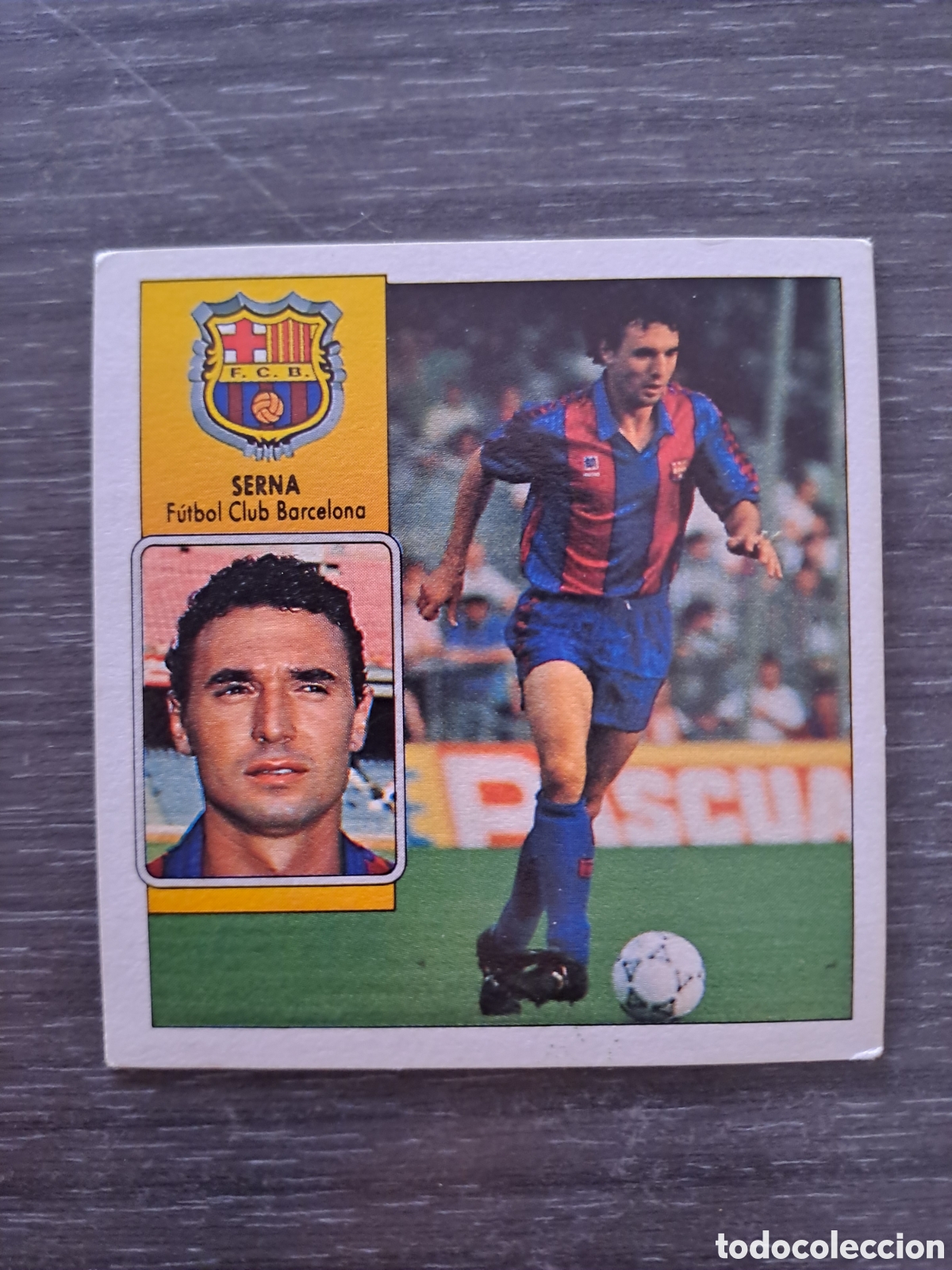 Cromos de f&uacute;tbol: LIGA ESTE 92-93 SERNA FC BARCELONA SIN PEGAR Cromo original de SERNA, jugador del FC Barcelona,