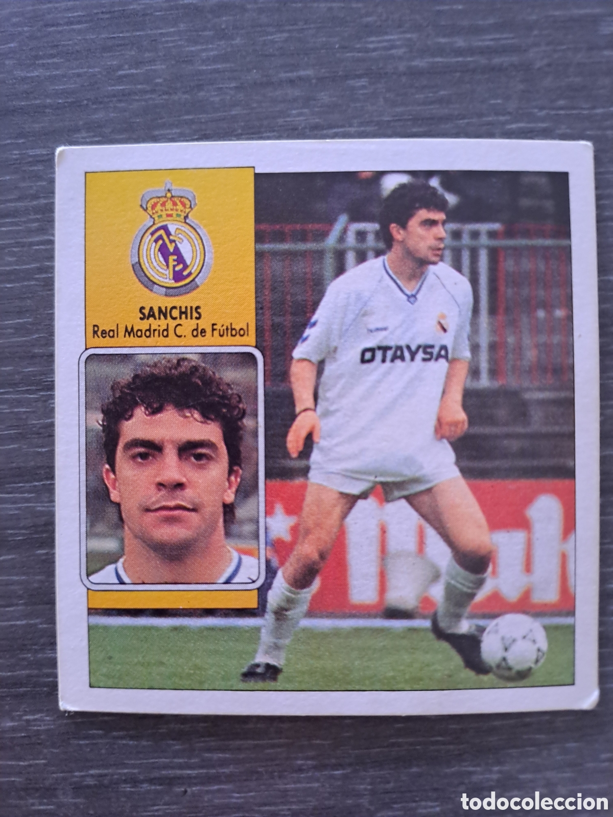Football Stickers: LIGA ESTE 92-93 SANCH&Iacute;S REAL MADRID SIN PEGAR Cromo original de SANCH&Iacute;S, jugador del Real Madrid, p