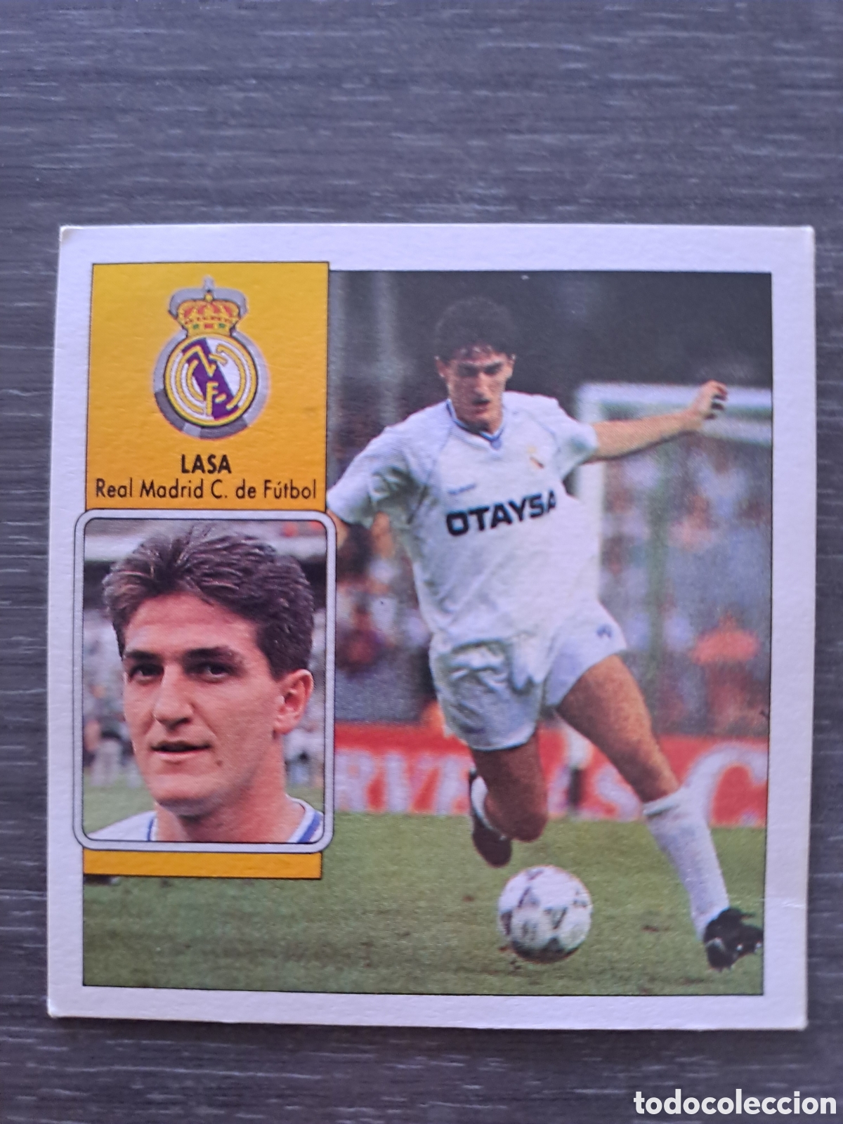 Cartes &agrave; collectionner de Football: LIGA ESTE 92-93 LASA REAL MADRID SIN PEGAR Cromo original de LASA, jugador del Real Madrid