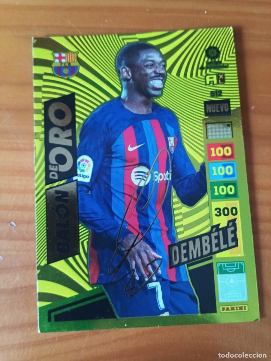 Cromos de f&uacute;tbol: 512 DEMBEL&Eacute;. ORO. FIRMADO. ADRENALYN XL 2022-2023 LIGA 22-23 CROMO PANINI