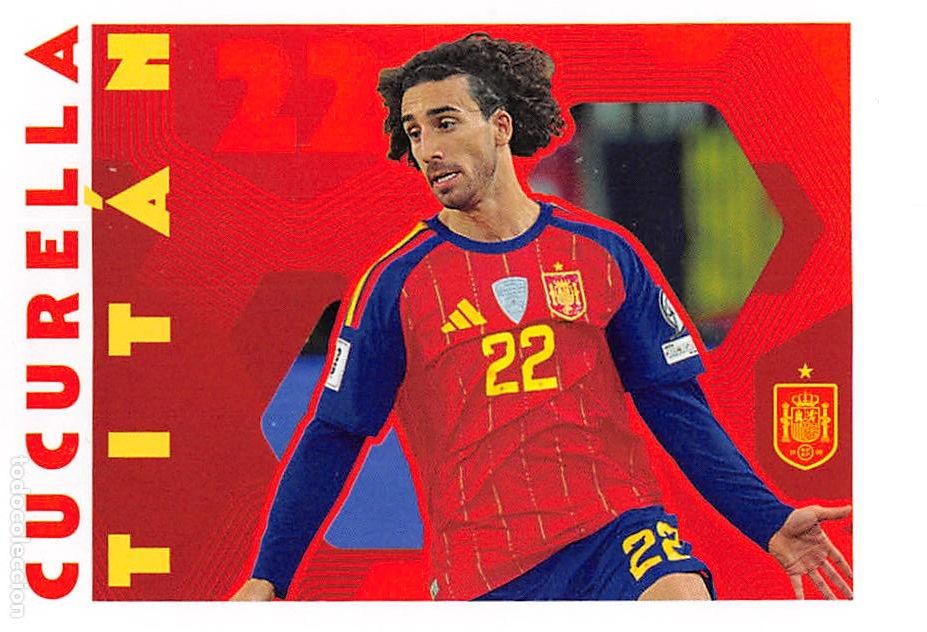 Cromos de f&uacute;tbol: PANINI CARREFOUR ESPA&Ntilde;A 2026 COLECCION OFICIAL SELECCI&Oacute;N #67 CUCURELLA (TITAN)