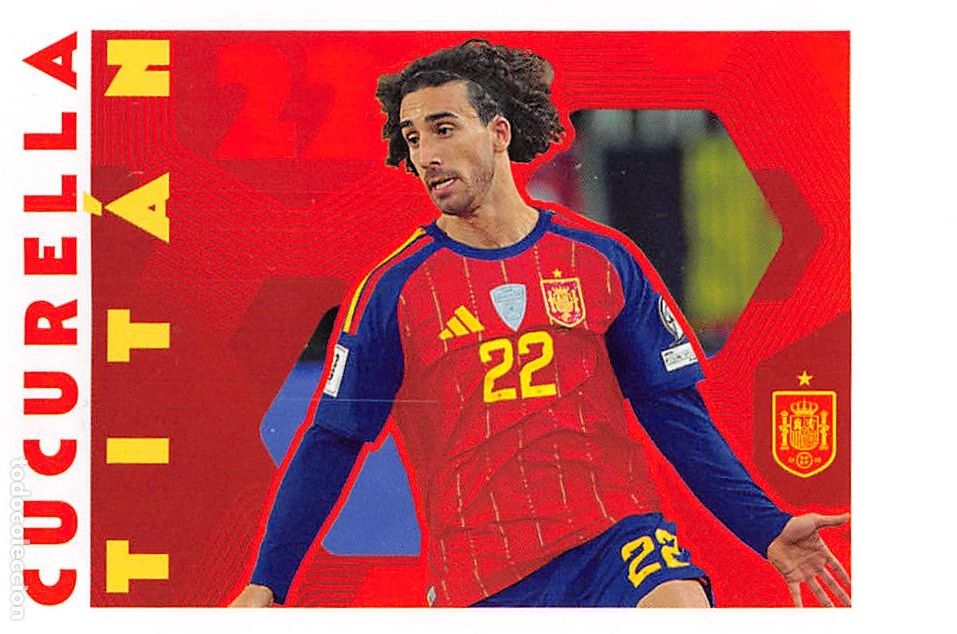 Cromos de f&uacute;tbol: PANINI CARREFOUR ESPA&Ntilde;A 2026 COLECCION OFICIAL SELECCI&Oacute;N #67 CUCURELLA (TITAN)