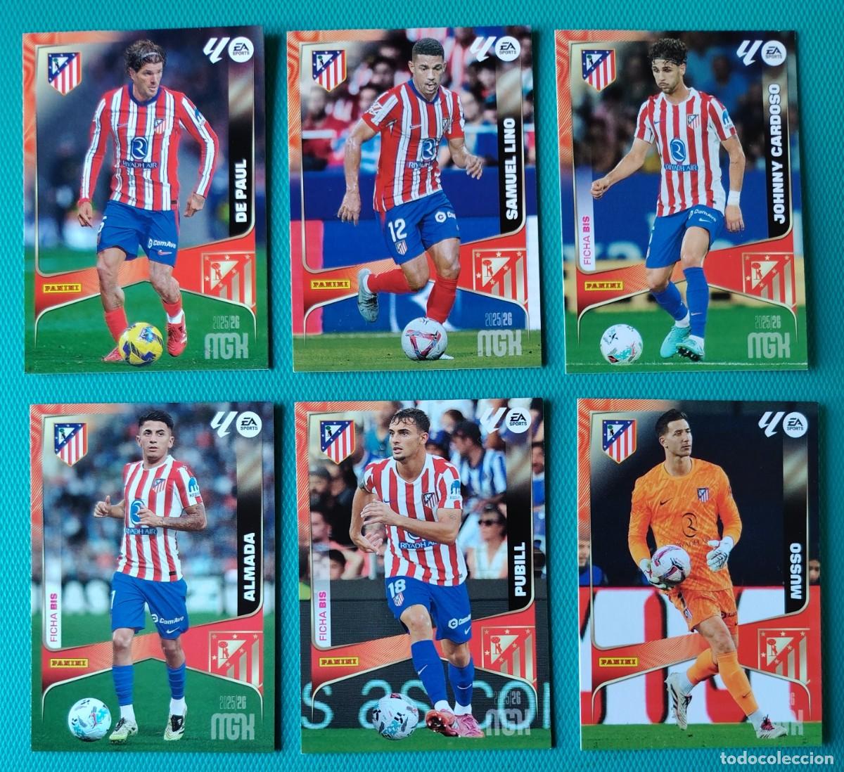 Cromos de f&uacute;tbol: 6 CROMOS MEGACRACKS - ATLETICO DE MADRID - TEMPORADA 2025 / 26 - NUEVOS - 023RFB