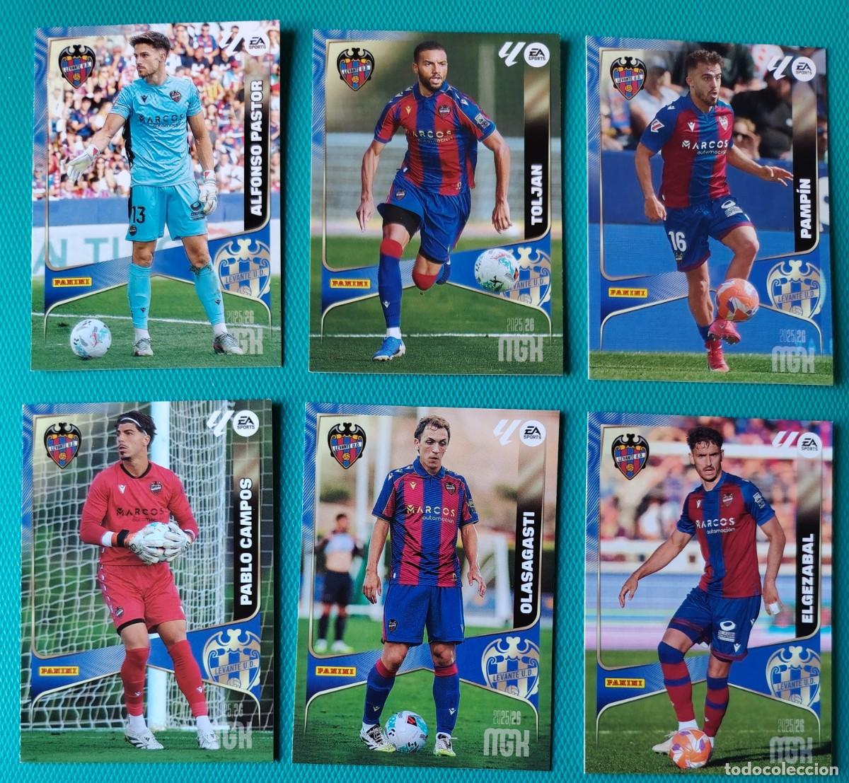 Cromos de f&uacute;tbol: 6 CROMOS MEGACRACKS - LEVANTE - TEMPORADA 2025 / 26 - NUEVOS - 025TYU